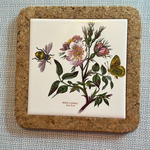 Portmeirion Botanic Garden Hot Plate Dog Rose 7.75” Square